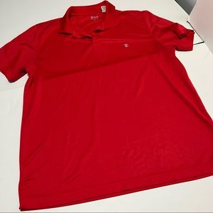 Izod red collared golf shirt - size large